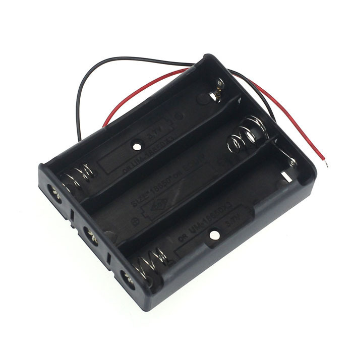 1 шт. Пластик 3 Way 18650 Батарея Дело Box Держатель для 3x18650 Батареи с Проволочными выводами