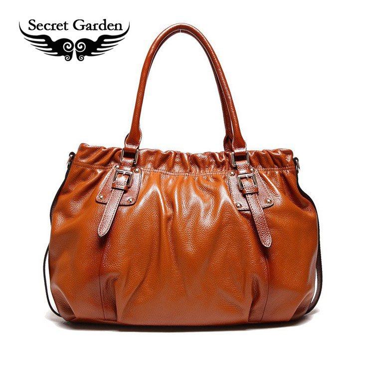 2014 New 100% GENUINE Leather Brand Lady Italian Bag Handbags Women Vintage Bag Shoulder bag ...