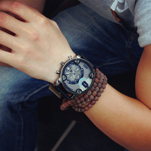 Fashion JIS High Quality Blue Ray Black Brown Leather Band Steel Shell Men Male Quartz Watch