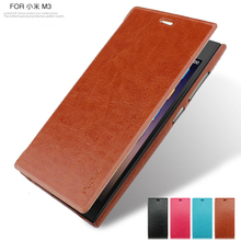 wholesale 100pcs Hot sale  New Style Leather Phone Case for Xiaomi MIUI M3/ Mi3  free DHL