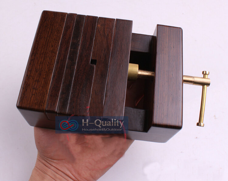 Indonesia Ebony+Pure Copper Rod Woodworking Tool Table Bench Vise Vice