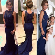 In Stock Navy Blue Mermaid Bridesmaid Dresses Sexy 2016 Wedding Party Dress Long Vestido Longo Plus Size