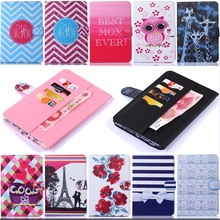 For samsung GALAXY Tab A 8.0 SM-T350 T351 T355 tablet painting cartoon PU Leather flip stand card wallet cover case S5E22D
