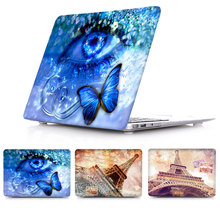 Romantic aesthetic pattern Eiffel Tower Air 11 12 13 Hard Cover Print Case for Apple MacBook Pro 13 15 Retina Blue eye Shell