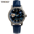 Time100 12 Constellation Pisces Women Automatic Self wind Mechanical Watch Leather Strap Ladies Wrist Watches For