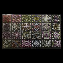 24 Designs Lot Beauty Flowers Nail Stickers 3D Nail Art Decotations Glitter Manicure Diy Tools For