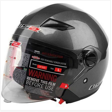 Professional Urban Open Face Motorcycle Helmet, with Controable Internal Black Sunglass,DOT, ECE Approved LS2 OF 569
