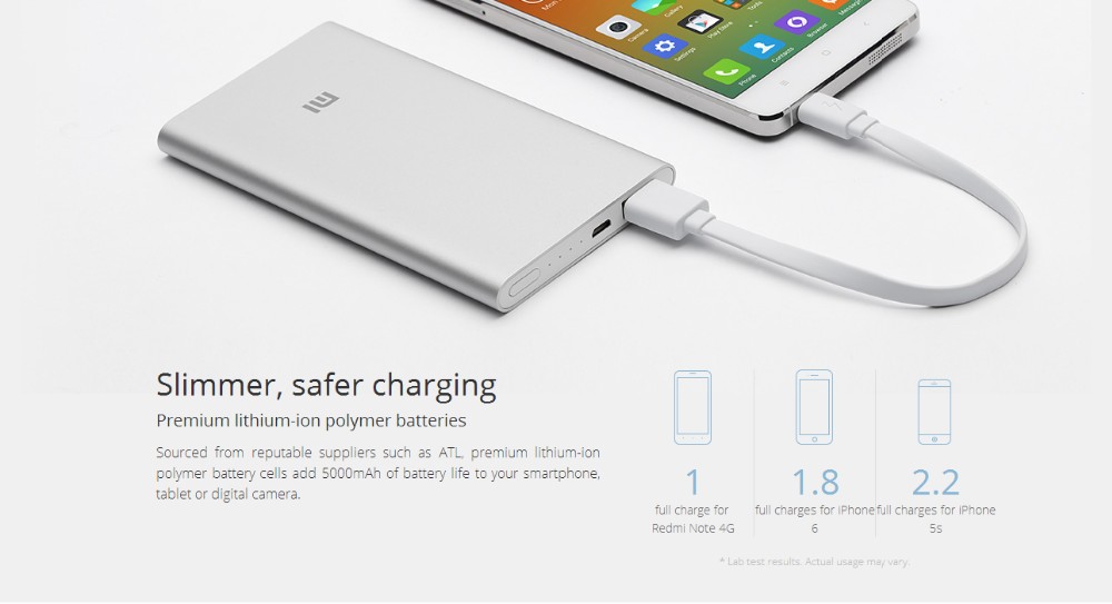 Genuine XiaoMi Power Bank 5000mAh Li-polymer External Battery Portable Charger MI powerbank backup Power 9.9mm Aluminum Case (11)