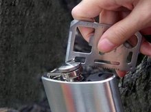 10 Pcs 11 In 1 Tab Survival Pocket Card Stainless Army Multifunctions Tool 17X