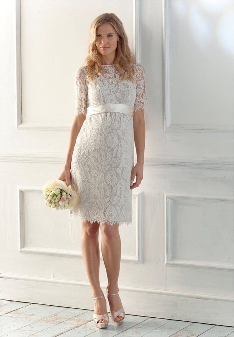 fall knee length bridal gowns