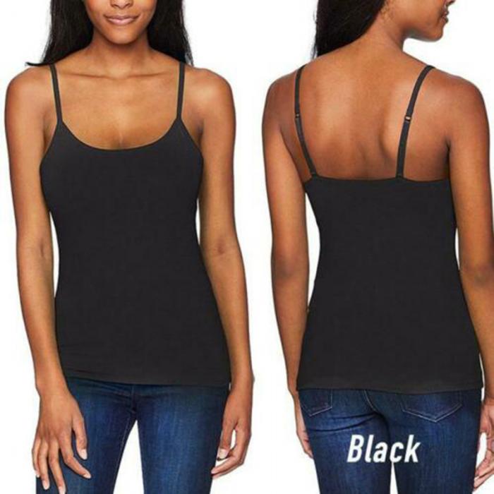 Hot Women Vest Tank Top With Built In Bra Spaghetti Strap Padded Camisole  Tanks CGU 88 From Fabian05, $27.61