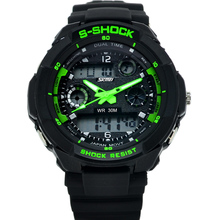 Dual display watches male outside sport hiking waterproof electronic watch male multifunctional submersible inveted Wristwatches