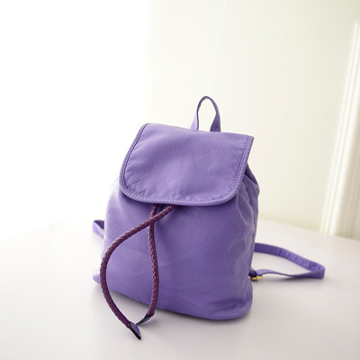 2015 New Korea Texture Washed Leather Backpack Schoolbag Women