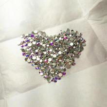 1000PCS/Pack Mix Sizes Crystal Clear AB Non Hotfix Flatback Rhinestones Nail Rhinestoens For Nails 3D Nail Art Decoration Gems