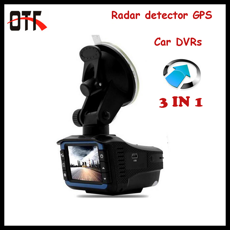 Radar Detector + GPS +Car DVR 3 in 1 Free Shipping Support Russian language G-sensor Warning of Speed Car Camera Recorder