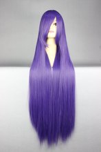 100 Cm Harajuku Anime Cosplay Wigs Young Long Straight Synthetic Hair Wig Bangs Blonde Costume Party