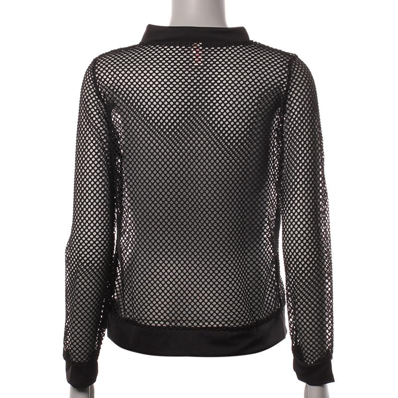 Wholesale New 2016 Summer Slim Fit Hole Mesh Net Jacket Women Korean