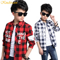 Kindstraum Boys Shirts 2017 With Long Sleeve Plaid Fashion Kids Shirts for Boy Spring Autumn New