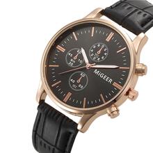 2016 Yoner Watch Fashion Crocodile Faux Leather Mens Analog Watch Wrist Watches