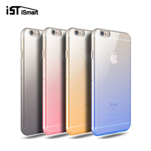 6/6s Plus Simple Gradient Color TPU Cover Case For Iphone 6 6s Plus Slim Back Protect Skin Rubber Phone Silicone Gel Back Cases