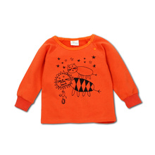 Spring autumn baby boys girls candy color t shirt cartoon long sleeve coat children s clothes