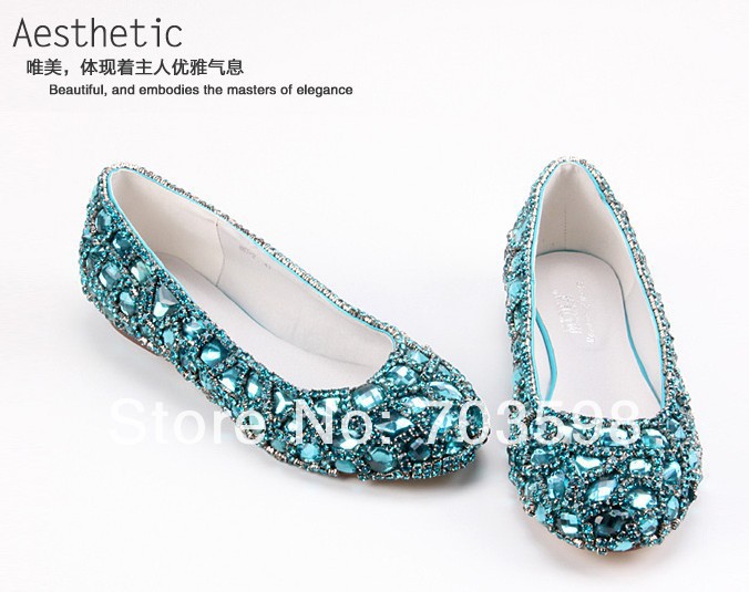 turquoise bridal shoes