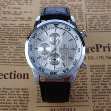 Men ‘ s casual relojes, marca deportiva moda correa de cuero cuarzo militar relojes! Relogio masculino