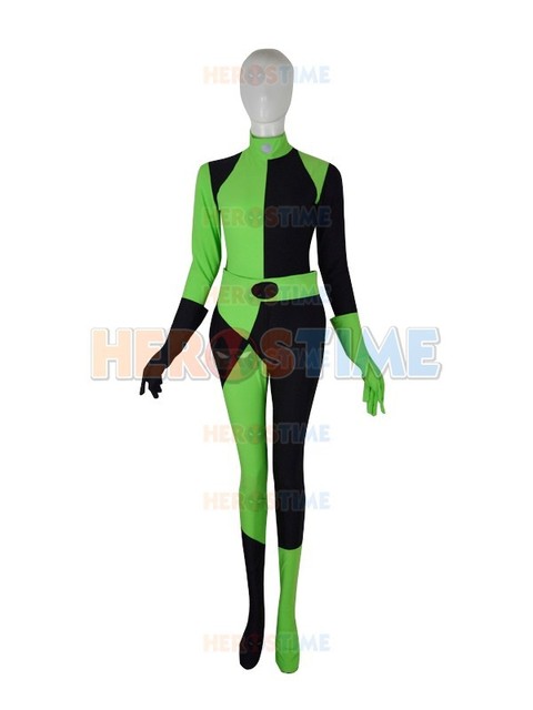 2015 Newest Black & Green Harley Quinn Costume Female Super Villain Halloween Cosplay Costumes zentai suit
