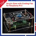 Acrylic Clear Case Enclosure Shell with Cooling Fan for Raspberry Pi 3 Model B Raspberry Pi
