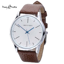 Brand Classic Fashion Casual Business Watch Men’s Anticlockwise Quartz Leather Strap Wrist Watches Life Waterproof