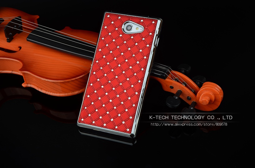 Shining Rhinestone Diamond Rubberized Matte Cover With Silver Chromed Skin Case For SONY XPERIA M2 Aqua S50h Mobile Phone Bags Shining Rhinestone Diamond Rubberized Matte Cover With Silver Chromed Skin Case For SONY XPERIA M2 Aqua S50h Mobile Phone Bags