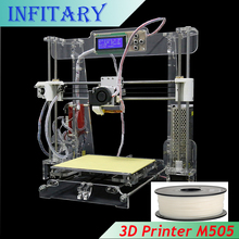 2016 3d printer DIY Kit Reprap Prusa i3 3d printer LCD Menu Support Multi-Language with 0.5kg Filament 8G Card Free Shipping