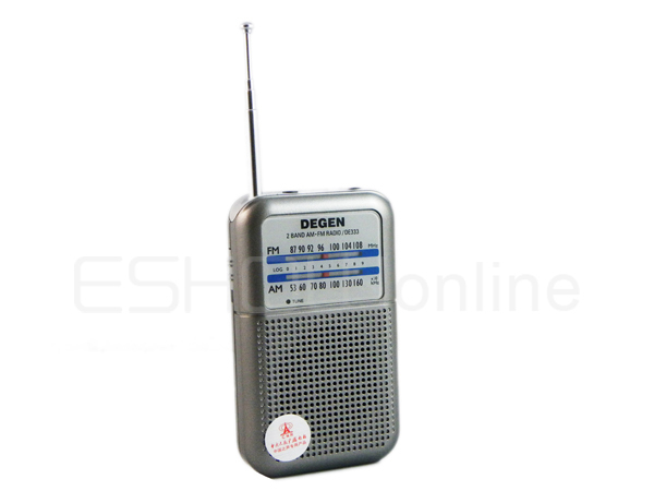 New DEGEN DE333 FM AM Radio Receiver Mini Handle Portable Two Bands radio A0796A