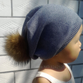 New Pparent child girl women cute warm autumn winter hat warm big Raccoon fur Ball thickening