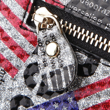 Brand Small Handbag New Arrival Mixed Colors Patchwork Genuine Leather Cluth Bag Women wallet fashion purse