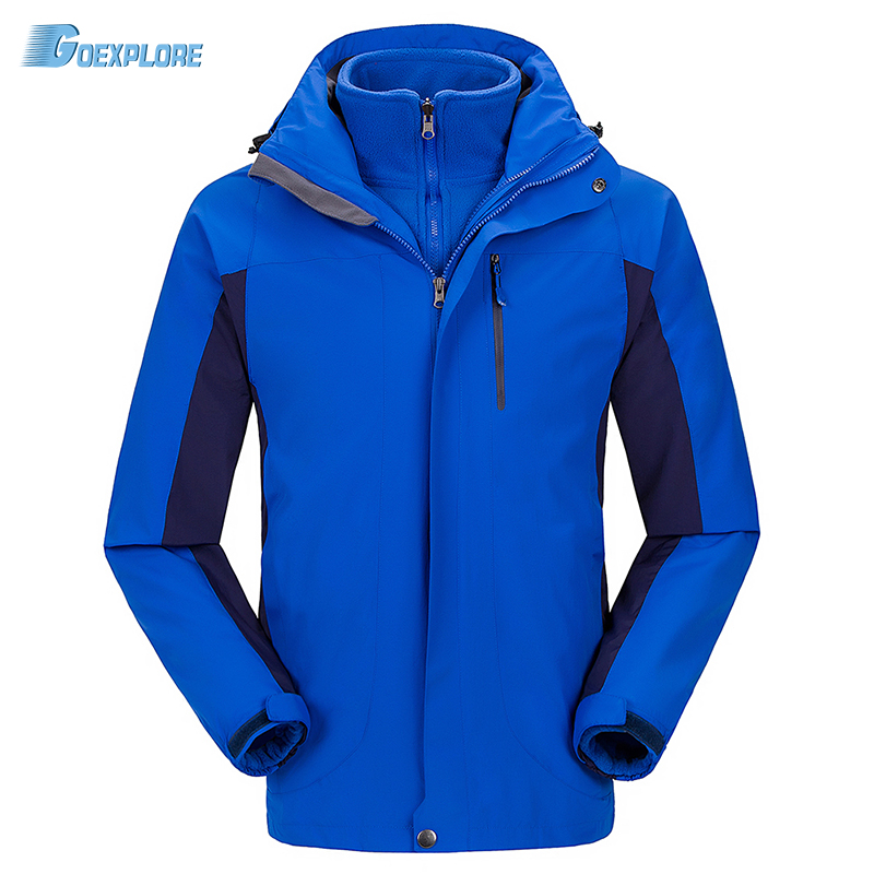 Фотография Dropshipping Outdoor Climbing clothes Free Shipping fashion double layer men sports coat Winter waterproof ski jacket men