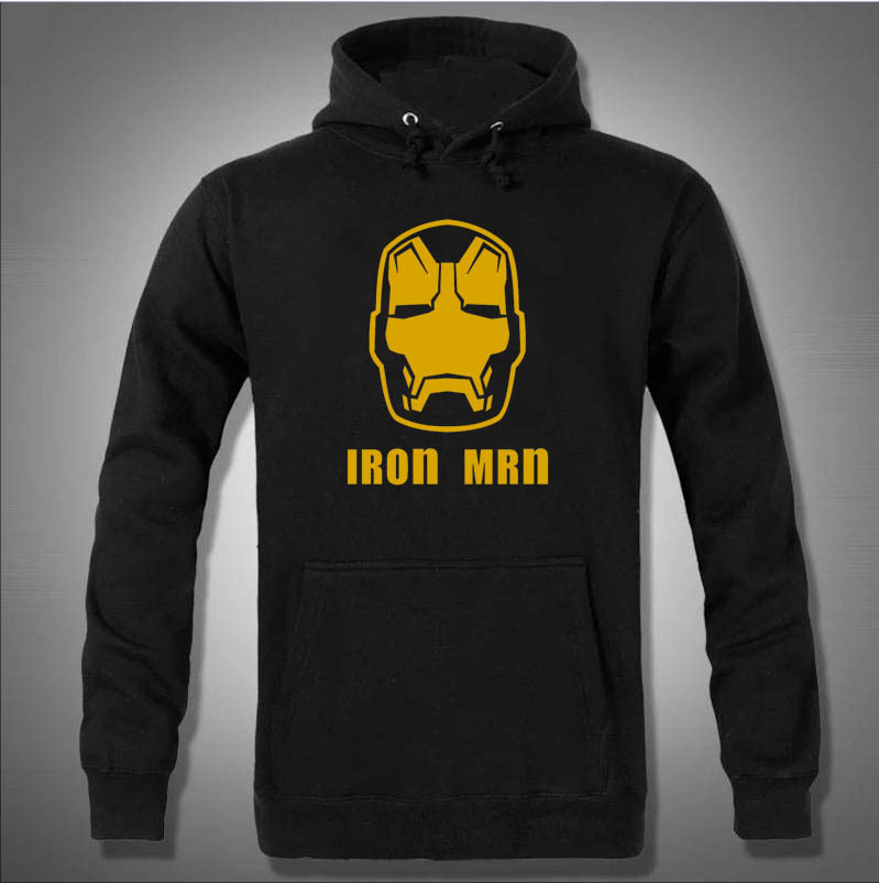 Thick Hoody winter anime iron man Sweatshirts cartoon coat clothes for male&female thick top quality plus size Free shipping