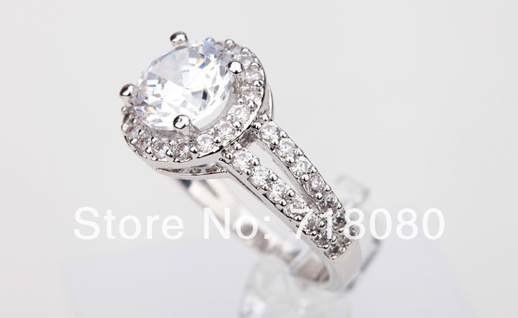 2 carat cubic zirconia engagement rings white gold
