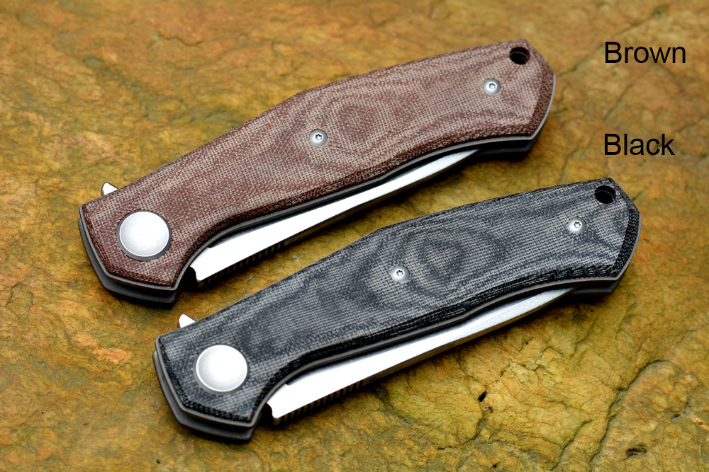 Shirogorov cannabis pocket knife strider folding knife ball bearing washer D2 blade titanium handle camping tool