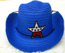 Five-pointed star children straw beach hat sun hat summer outdoor Baby