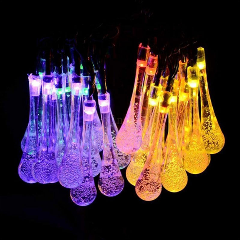Solar Outdoor String Light 20LED 30LED Water Drop Fairy Waterproof Light for Garden Patio Yard Home Holiday Christmas Tree Party Solar Outdoor String Light 20LED 30LED Water Drop Fairy Waterproof Light for Garden Patio Yard Home Holiday Christmas Tree Party