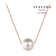 9$ Free Shipping! 200971 Italina Jewelry Gold Plated Fashion Imitation Pearl Bead Necklace for Girls/Women