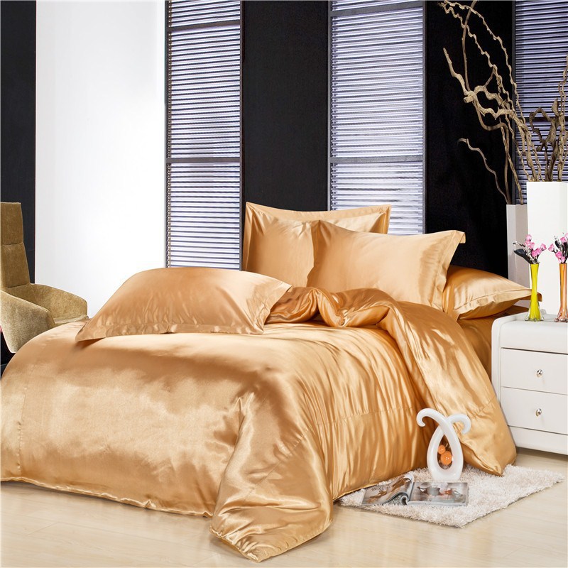 Gold Silk Duvet Cover Bedding Silk Luxury Bedding Set Silk 4pc