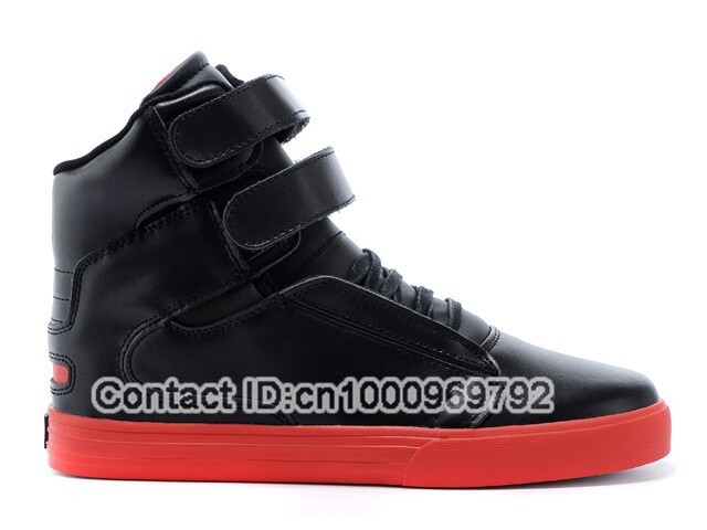 Wholesale 2015 Justin Bieber T&K Original Terry Kennedy Black Red Full Grain Leather Society High Top Skateboarding Shoes_3