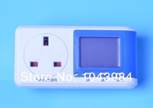 Compras libres venta al por mayor Power energy Watt voltaje amp digital medidor de potencia analizador con carbono emisiones display reino unido plug