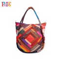 New 2014 Women Leather Handbags Patchwork Designer Brand Fashion