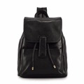 Women Genuine Leather Korean Style Backpack Women Simple Top Layer Cowhide Drawstring Travel Bag Solid Color