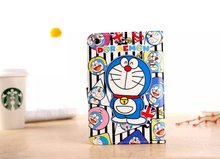 2015 High Quality New Arrival Cartoon Doraemon Tablet Covers Flip Leather PU Case For Ipad Mini