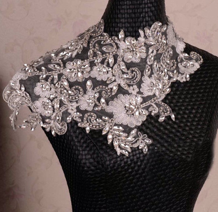 Bridal Wedding Lace Necklace Jewelry Crystal Rhinestone Shoulder Chain Strap usd34.99 5