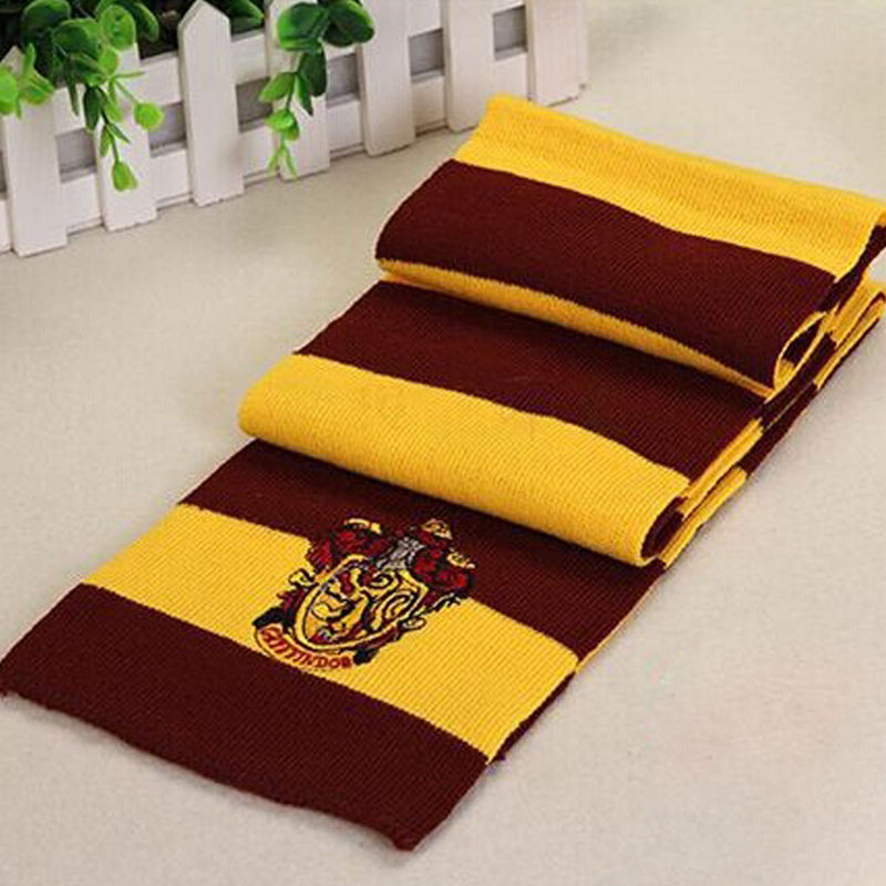 Harry Potter Scarf Scarves Gryffindor Hufflepuff Slytherin Knit Scarves Cosplay Costume Gift B002